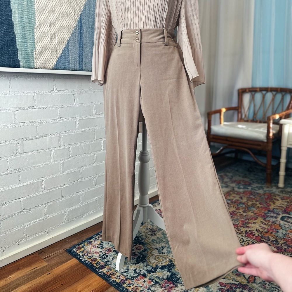 A. Byer Cambridge Tan Straight Leg Trousers